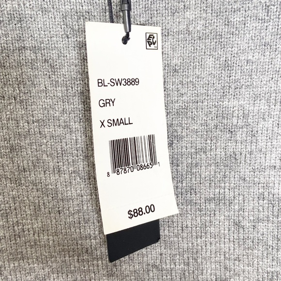 Lucy Paris Gemma Gray Faux Pearl Sweater XS - Picture 8 of 8